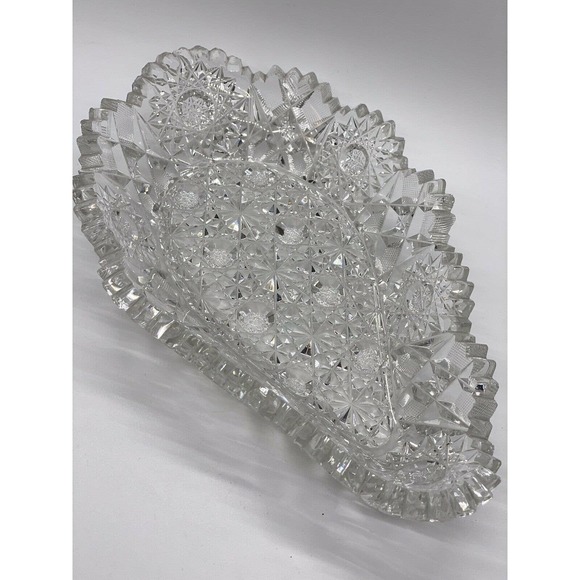 Vintage ABP Cut Glass Hunts Royal Trinket Tray C20 - Picture 2 of 12